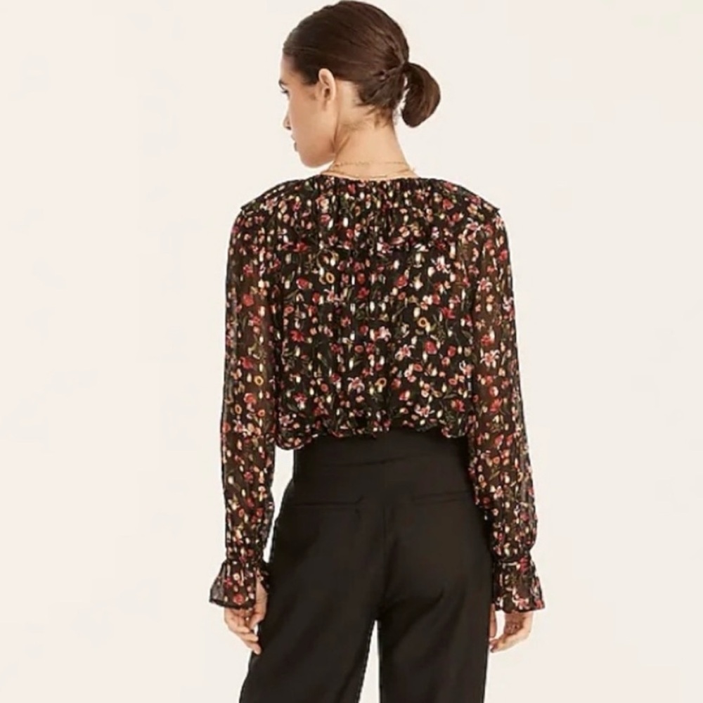 J.Crew Ruffle Floral Top - Picture 3 of 9